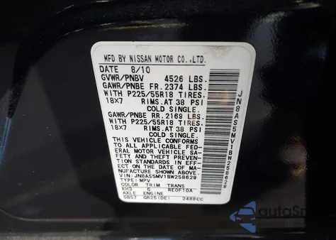 2011 Nissan Rogue Sv из США, поврежденный, VIN JN8AS5MV1BW258629